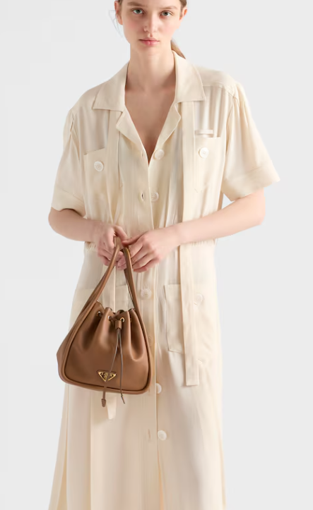Darling mini leather bucket bag