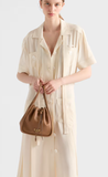 Darling mini leather bucket bag
