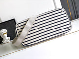 Striped canvas tote bag