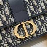 30 Montaigne Flap Bag Oblique Canvas