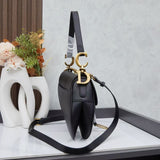 Grained Calfskin Saddle Bag