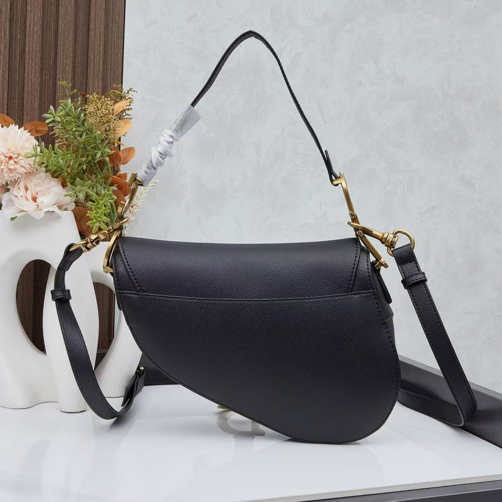 Grained Calfskin Saddle Bag
