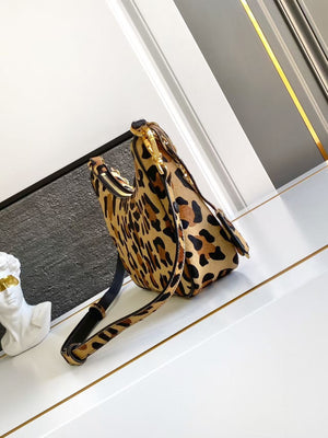 Leopard Print Hobo Bag