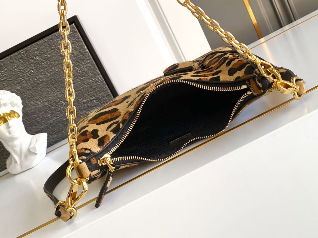 Leopard Print Hobo Bag