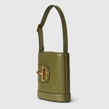 Horsebit-embellished Leather Shoulder Bag