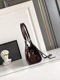 Small leather tote bag