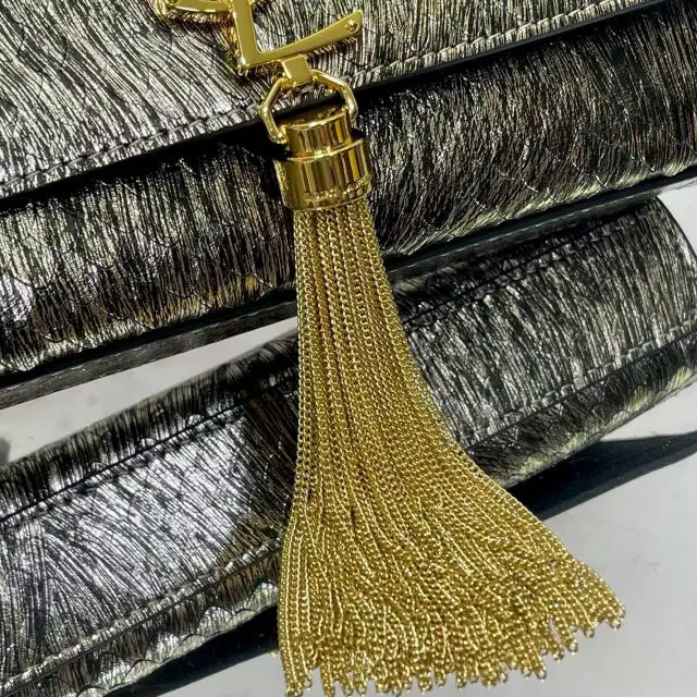Kate series snake-print tassel handbag