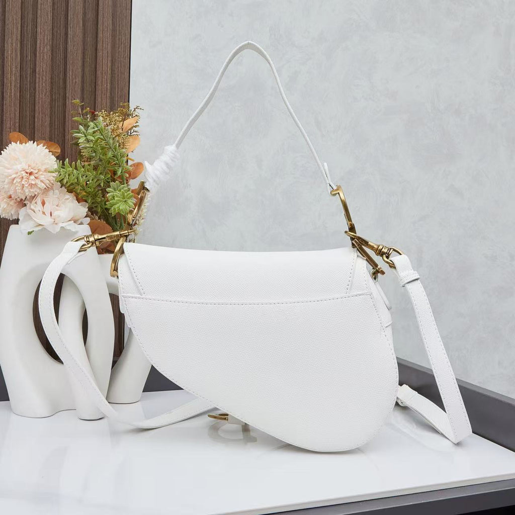 Grained Calfskin Saddle Bag