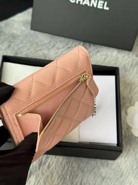 Cowhide CF 3-fold short wallet