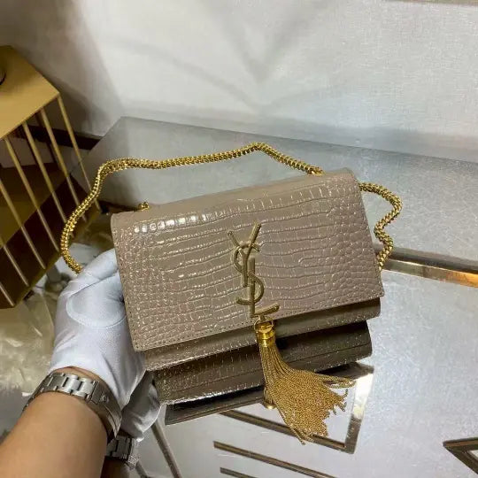 small Kate series small crocodile pattern tassel bag
