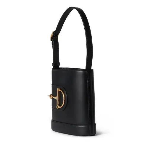 Horsebit-embellished Leather Shoulder Bag
