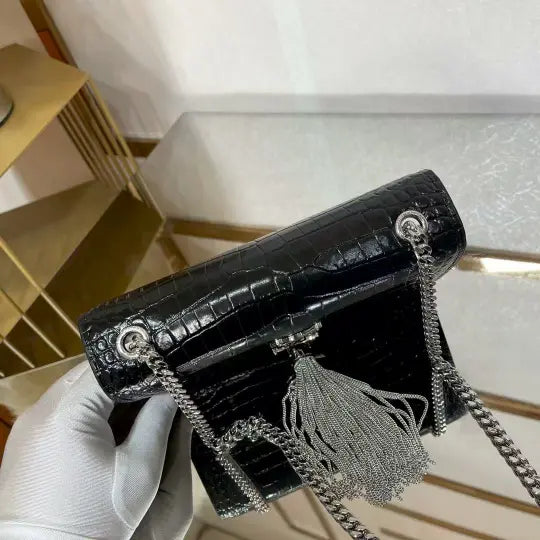small Kate series small crocodile pattern tassel bag