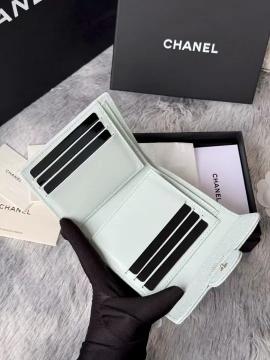 Cowhide CF 3-fold short wallet