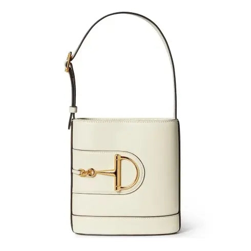 Horsebit-embellished Leather Shoulder Bag