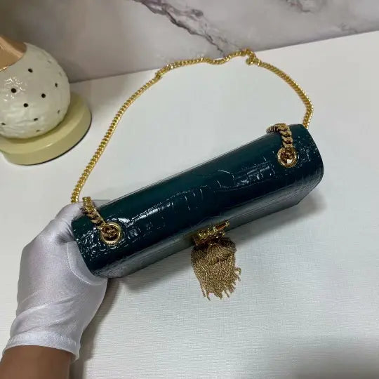 small Kate series small crocodile pattern tassel bag
