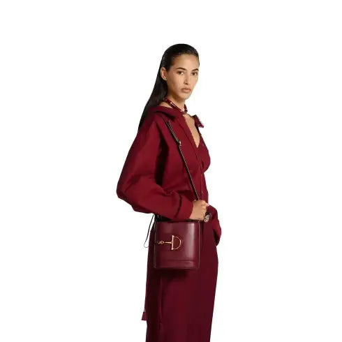 Horsebit-embellished Leather Shoulder Bag
