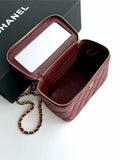 Leather CHANEL VANITY CASE WITH TOP HANDLE