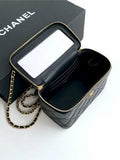 Leather CHANEL VANITY CASE WITH TOP HANDLE
