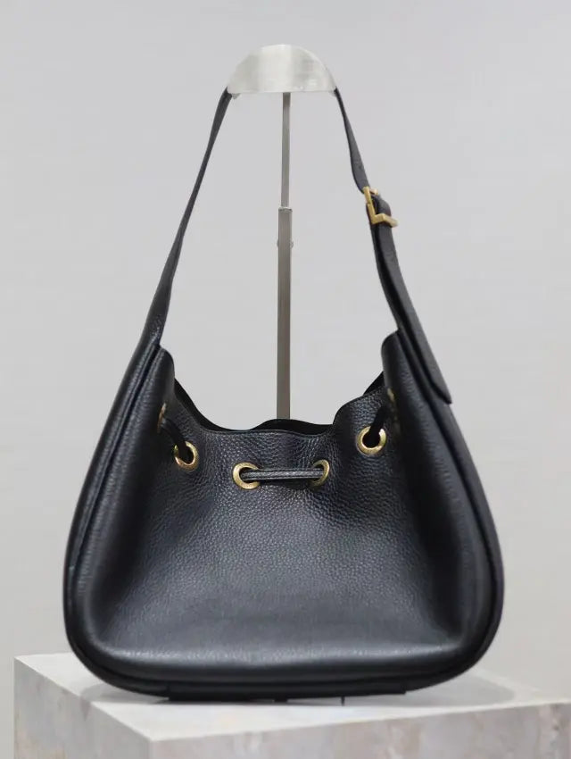 PARIS VI SMALL HOBO BAG IN GRAINED LEATHER
