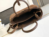 Suede Buckle Handbag