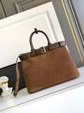Suede Buckle Handbag