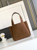 Mini suede shopping bag