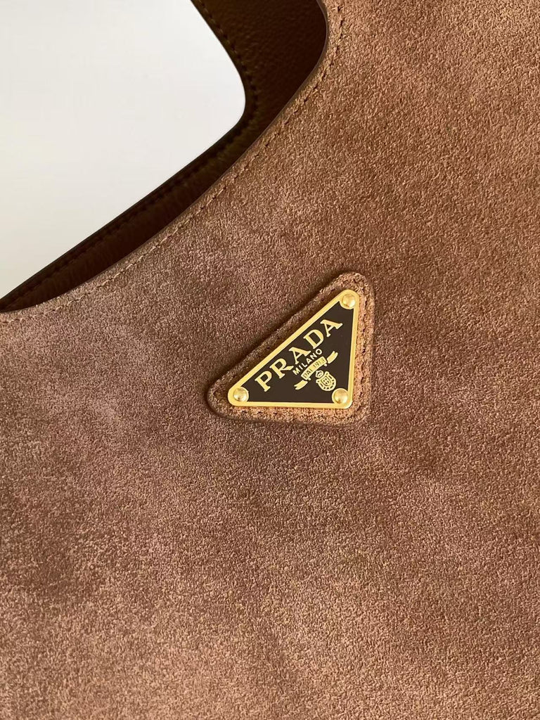 Mini suede shopping bag
