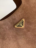 Mini suede shopping bag