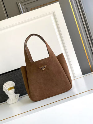 Mini suede shopping bag