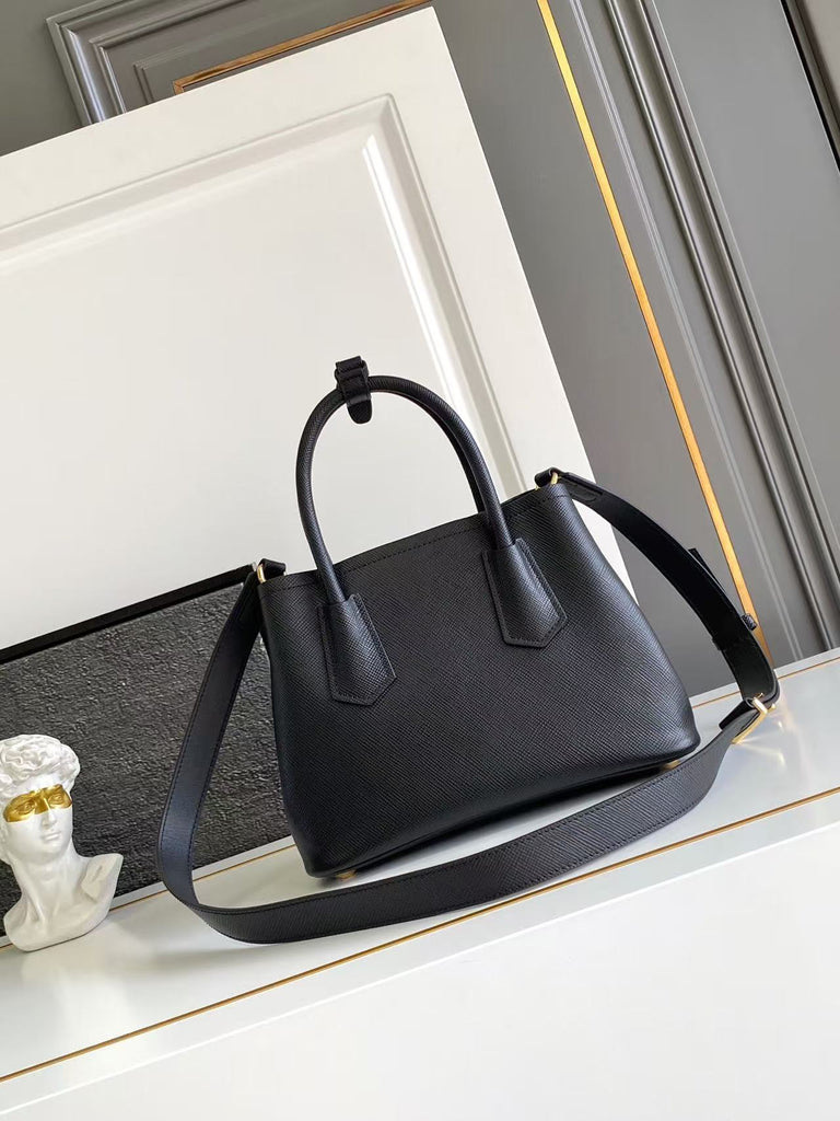 Double small Saffiano leather bag