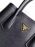 Double small Saffiano leather bag