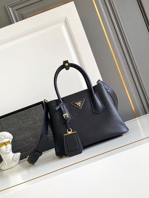 Double small Saffiano leather bag