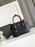 Double small Saffiano leather bag