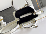 Double small Saffiano leather bag