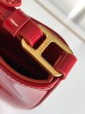 Patent leather underarm bag