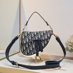 Grained Calfskin Saddle Bag