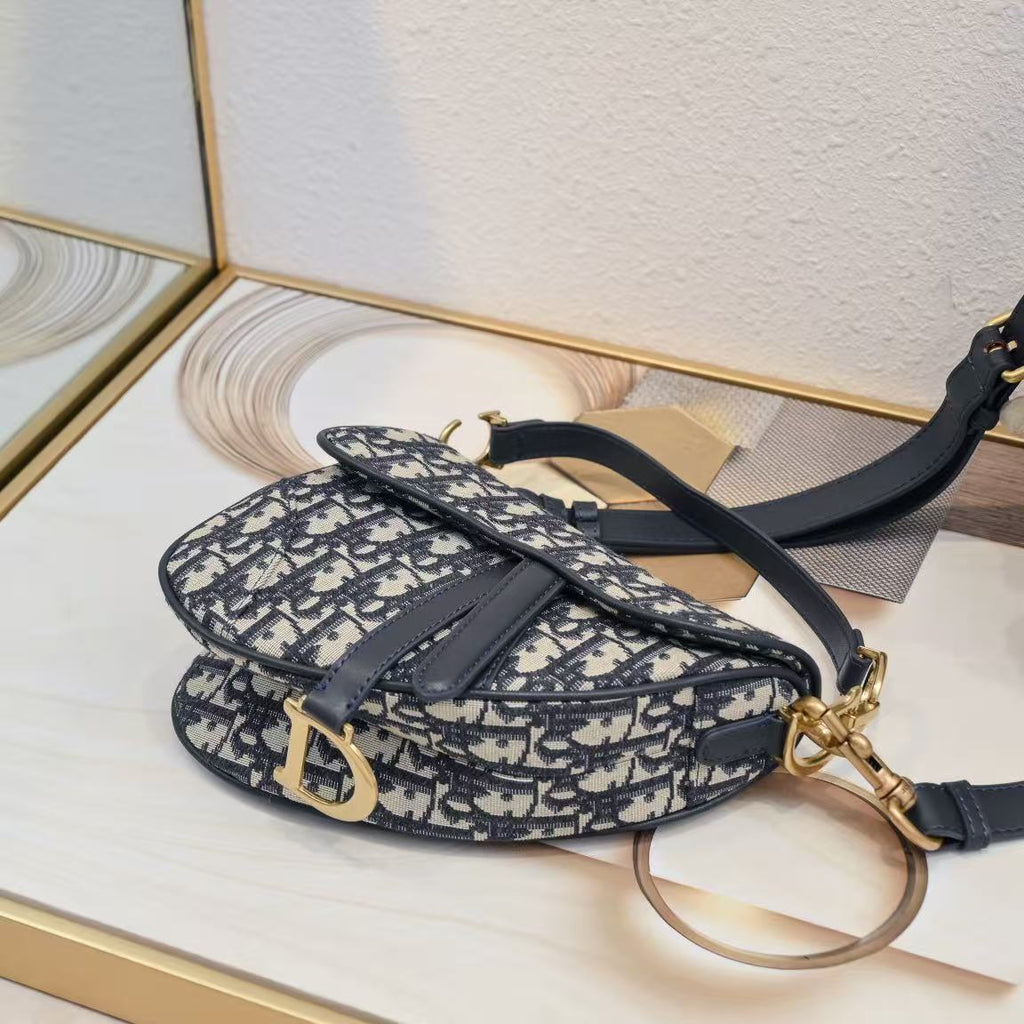 Grained Calfskin Saddle Bag
