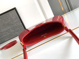 Patent leather underarm bag