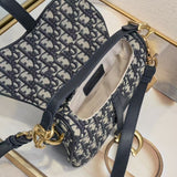 Grained Calfskin Saddle Bag