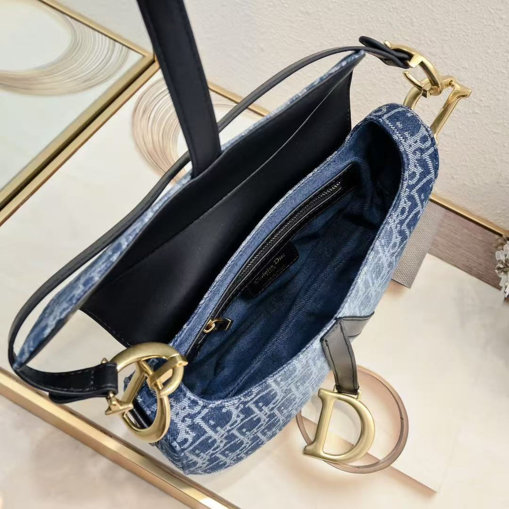 Grained Calfskin Saddle Bag
