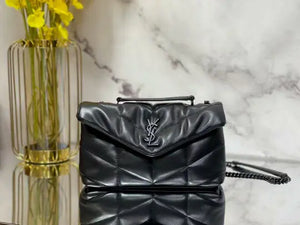 Loulou Puffer mini double chain bag