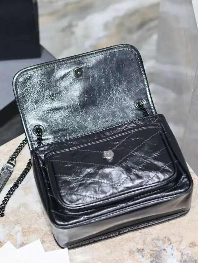 Niki Baby in Crinkled Vintage Leather