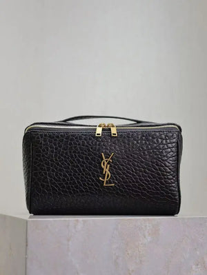 black elephant print Gaby cosmetics bag