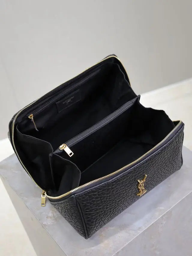 black elephant print Gaby cosmetics bag