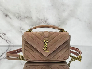 Mini College Bag in Suede