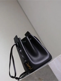 bucket bag in leather