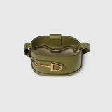 Horsebit-embellished Leather Shoulder Bag