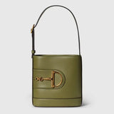 Horsebit-embellished Leather Shoulder Bag