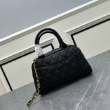 Black Cambon Line Boston Bag