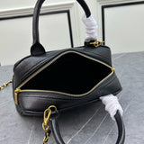 Black Cambon Line Boston Bag